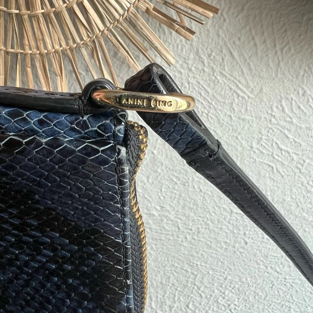ANINE BING Bianca bag blue snake - Picture 8 of 9